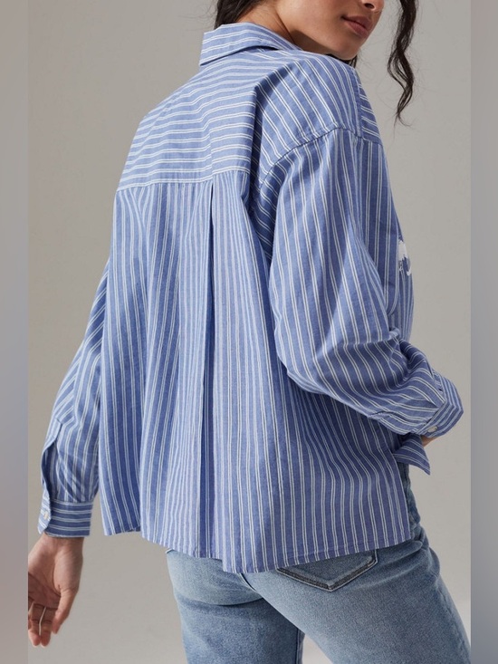 Anthropologie Maeve Alaina Swing Button-Down Shirt - Picture 9 of 9